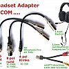 Adapter fuer Headset, Electret Mikrofon, mit RJ45- oder Rundstecker, 8 pol